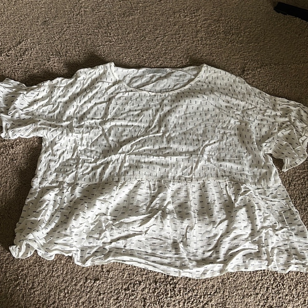 Peplum top with arrow print by Paper Crane